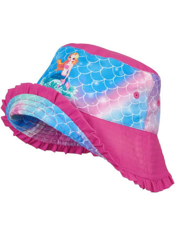 Playshoes Kinder Hut "Uv-Schutz Sonnenhut Meerjungfrau" in Pink