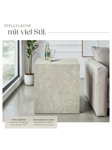 tectake Beistelltisch Inkl. Bodenschoner, Belastbarkeit 45 kg, 45 x 45 x 50 cm