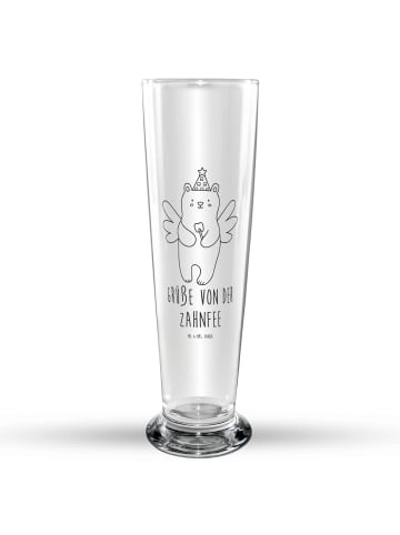Mr. & Mrs. Panda Trinkglas Bär Zahnfee mit Spruch in Transparent