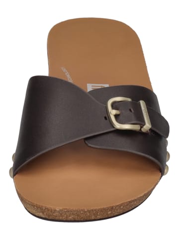 fitflop Pantoletten iQUSHION ADJUSTABLE BUCKLE LEATHER SLIDERS in braun