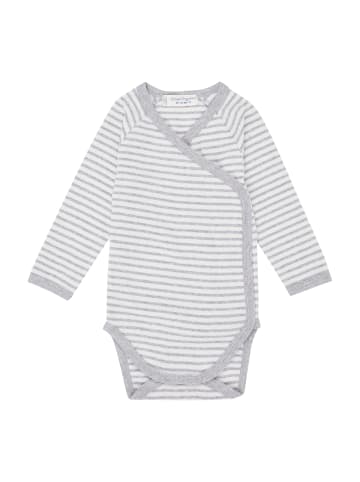 Sense Organics Bio Baby Langarm Wickelbody "Ygon" in Grau-Weiß