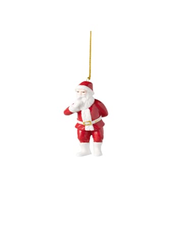 Villeroy & Boch Ornament Santa 2026 Christmas Classics in 4,3 x 5,7 x 11,1 cm in weiß-gold
