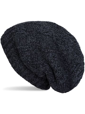 styleBREAKER Strick Beanie Mütze in Midnight-Blue / Dunkelblau