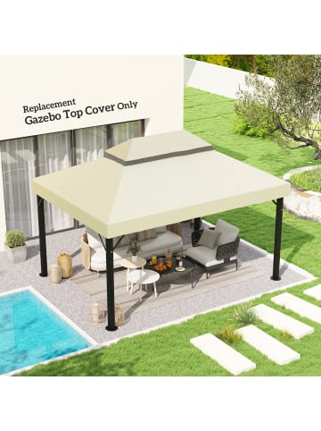 Outsunny Pavillon Ersatzdach in Cremeweiß 400L x 300B x 1H cm