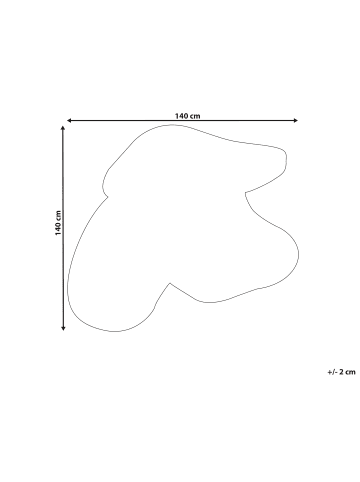 Beliani Kurzflor SINJUWI in Bunt/Rot/Rosa - (W) 140 x (L) 140 cm