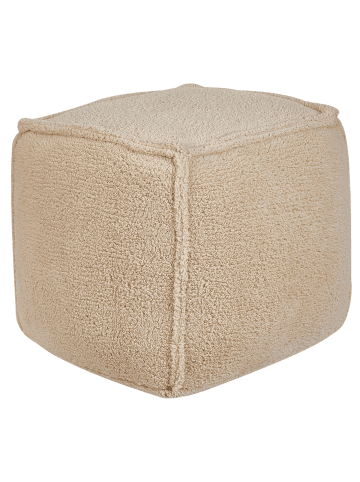 Beliani Pouf ALIPUR in Braun - (W) 40 x (H) 40 x (L) 40 cm