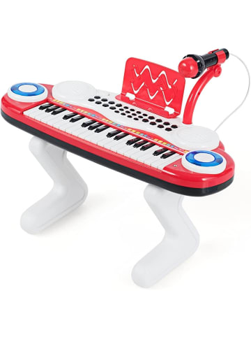 COSTWAY 37 Tasten Klaviertastatur mit Licht in Rot