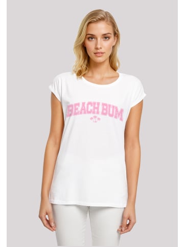 F4NT4STIC Extended Shoulder T-Shirt Beach Bum Summer Varsity Retro in weiß