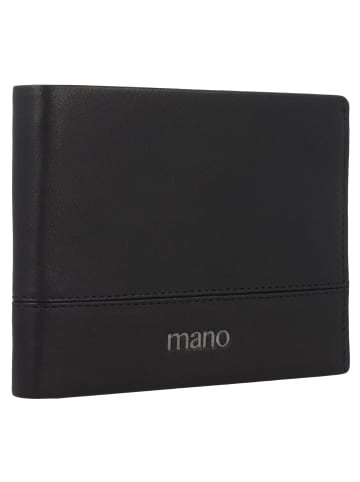 mano Don Romeo Geldbörse RFID Leder 13 cm schwarz