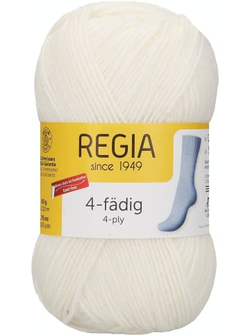 Regia Handstrickgarne 4-fädig Uni, 50g in Super White