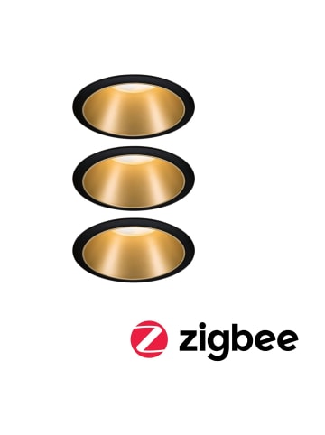 paulmann Bundle EBL 3xCole + ZB Coin dim 230V Schwarz/Gold