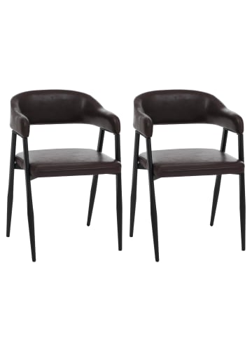 MCW 2er-Set Esszimmerstuhl P29, Dunkelbraun