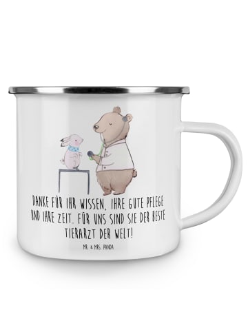 Mr. & Mrs. Panda Haferl Bester Tierarzt mit Spruch in Weiß