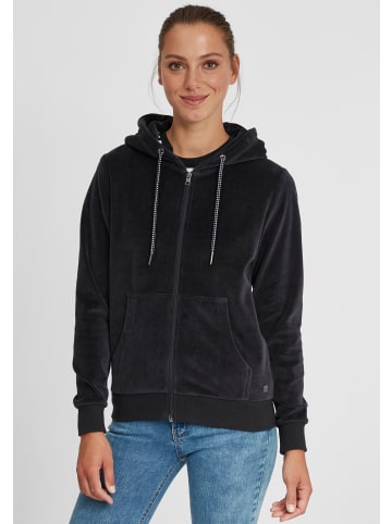 Oxmo Kapuzensweatjacke OXNicky 21300546-ME Kapuzenpullover aus Nicki-Stiff in Blau