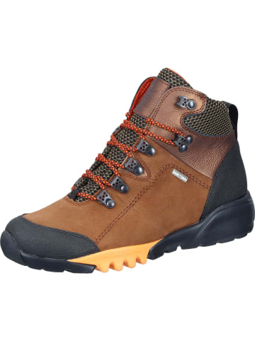 WALDLÄUFER Schnürschuhe in schwarz/cognac/gold