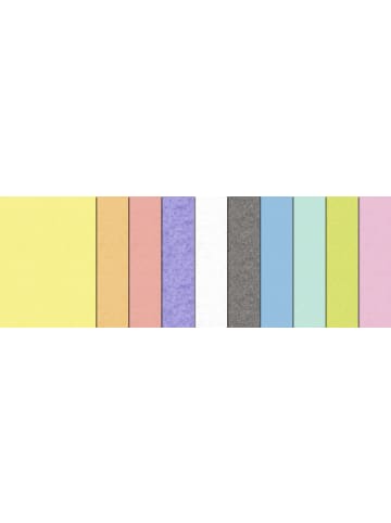 Buntpapierfabrik Ludwig Bähr Bastelfilz Pastell 150g/qm20x30cm Packung mit 10 Bogen (10 Farben)