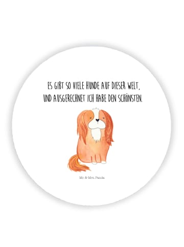Mr. & Mrs. Panda Rund Magnet Hund Cavalier King Charles Spaniel ... in Weiß