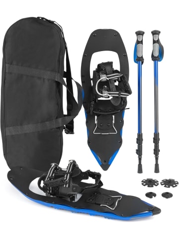 COSTWAY Schneeschuhe mit Steighilfe Schuhgröße EUR 35-45 in Blau