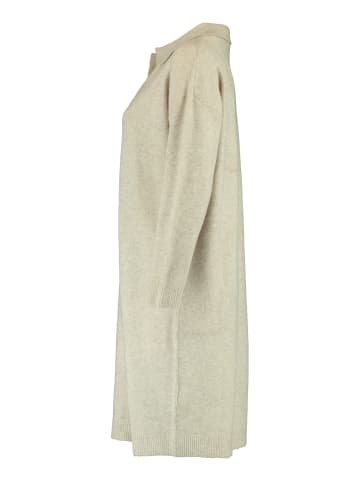 Hailys Langarm Strickkleid Mini Pullover Dress V-Ausschnitt ENYA in Beige