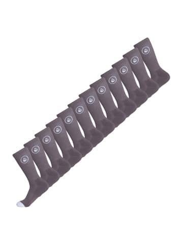 Wave Hawaii  Basicsocken Cotton Crew in Grau