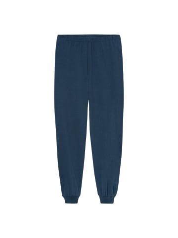 Schiesser Pyjama in Blau/Dunkelblau