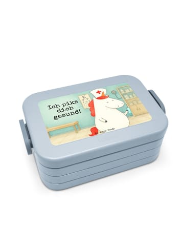 Mr. & Mrs. Panda Brotbüchse Einhorn Krankenschwester Design mit ... in Blau Pastell