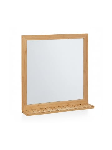 relaxdays Wandspiegel in Natur - (B)60 x (H)61,5 x (T)12 cm