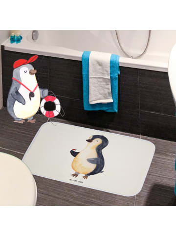 Mr. & Mrs. Panda Badteppich Pinguin Marienkäfer ohne Spruch in Weiß