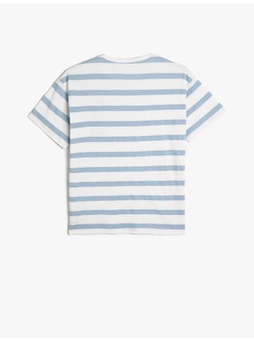 KOTON T-shirt in Ekru Gestreift