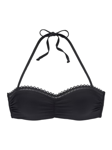 S. Oliver Bügel-Bandeau-Bikini-Top in schwarz