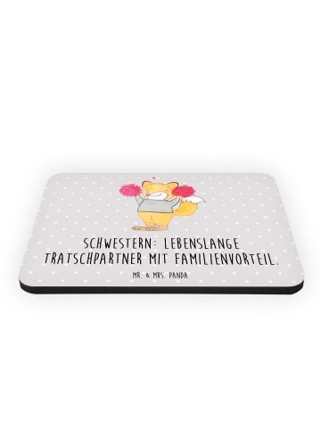 Mr. & Mrs. Panda Whiteboard Magnet Schwestern Tratschpartner mit... in Grau Pastell