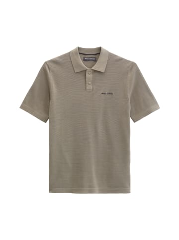Marc O'Polo Strick-Poloshirt Travel Collection in Frozen Taupe