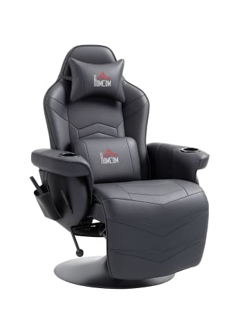 HOMCOM Relaxsessel mit Massagefunktion-79,5L x 82,5B x 111,5H cm-Schwarz