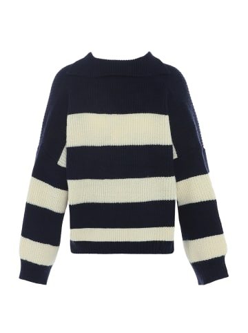 VINAJA Women Sweater in Marine Wollweiss