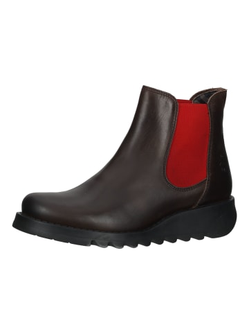 Fly London Stiefelette in Braun/Rot