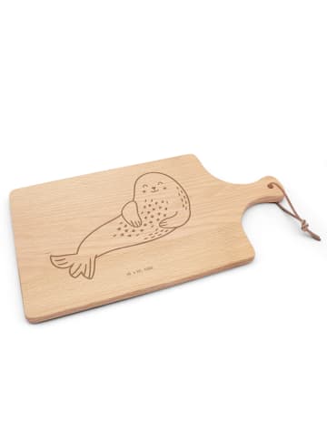 Mr. & Mrs. Panda servierbrett holz Robbe Lachen ohne Spruch in Transparent