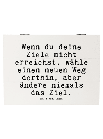 Mr. & Mrs. Panda Geschenkbox Wenn du deine Ziele... mit Spruch in Weiß