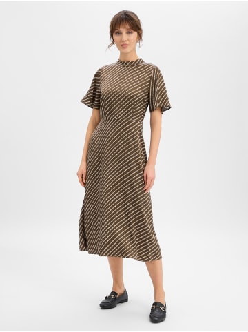 comma Kleid in khaki weiß - 0001