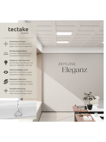 tectake Vielseitiges LED-Paneel, verschiedene Größen, warmweiß, blendfrei