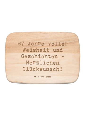 Mr. & Mrs. Panda Schneidebrett Spruch 87. Geburtstag Weisheit mi... in Transparent