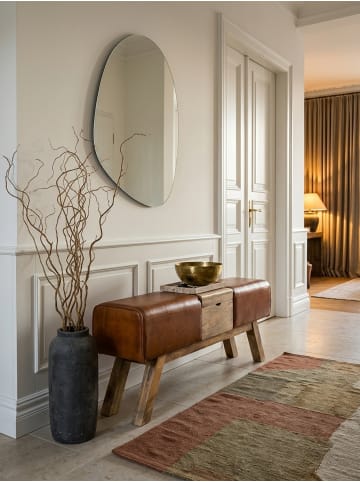 KADIMA DESIGN Turnbock | Echtleder, 120x29x53cm, Braun, Aufbewahrung