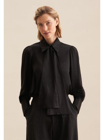 Seidensticker Schluppenbluse Regular in Schwarz