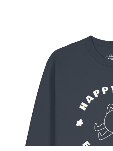 wat? Apparel Sweatshirt Happy day everyday in India Ink Grey