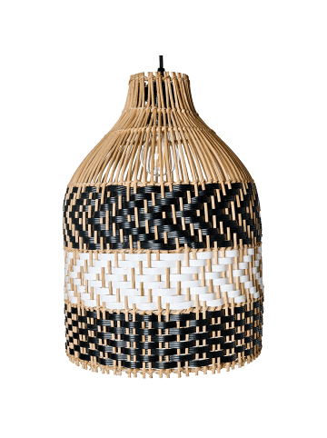 Beliani Pendelleuchten TURABO in Schwarz/Weiß - (W) 29 x (H) 155 x (L) 29 cm