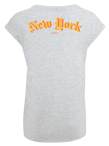 F4NT4STIC T-Shirt New York Orange SHORT SLEEVE TEE in grau meliert