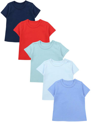 TupTam Baby Kurzarm T-Shirt 5er Set in rot/grün