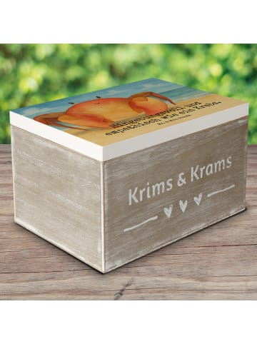 Mr. & Mrs. Panda Box Sternzeichen Krebs Design mit Spruch in Weiß