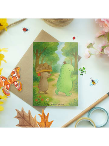 Mr. & Mrs. Panda Beileidskarte Schildkröte Maus Design ohne Spruch in Weiß