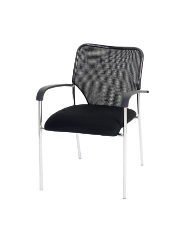 MCW Besucherstuhl Tucson stapelbar, 4x Stuhl, Sitz schwarz, Rückenfläche schwarz