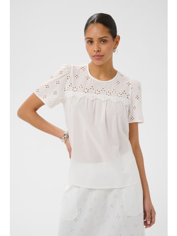 Kaffe Bluse kurzarm KAmolly Regular fit in Chalk